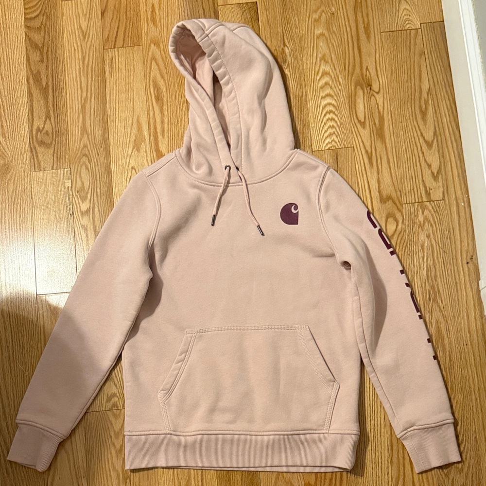 Carhartt Light Pink Hoodie with Logo